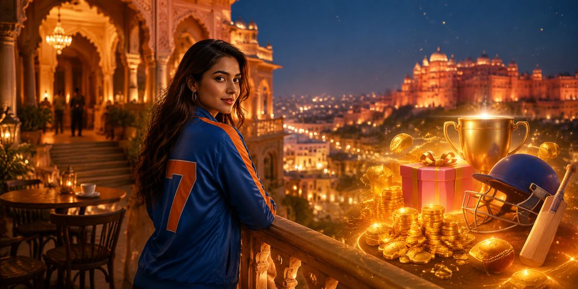 Excited Indian cricket fan enjoying promotions on mobile
