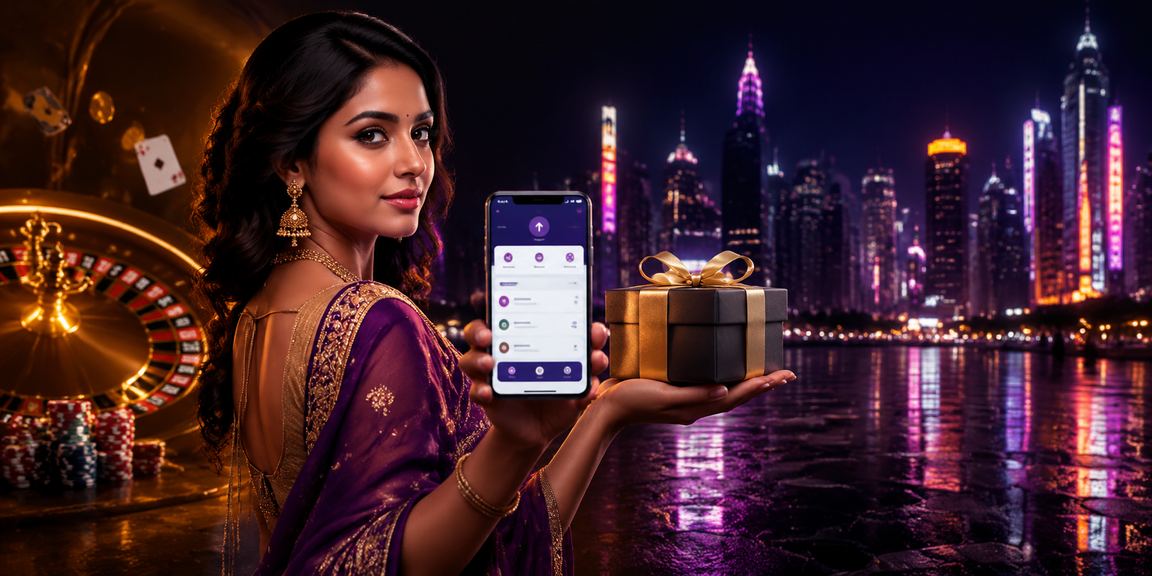 Mobile phone showing lottery app payment interface with Indian user